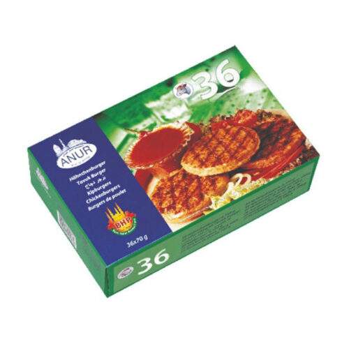 Anur Chicken Burgers – 36 * 70g