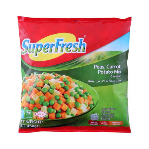SUPERFRESH PEAS CARROT POTATO MIX 450G