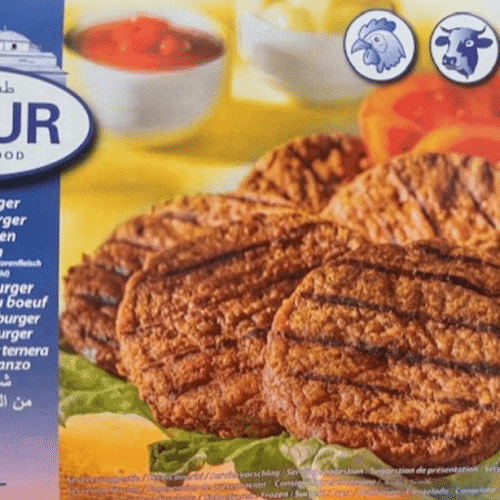 Anur Halal Burger with Beef & CHICKEN – 36* 70g