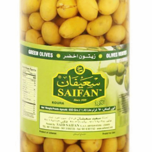 SAIFAN GREEN OLIVES -650g