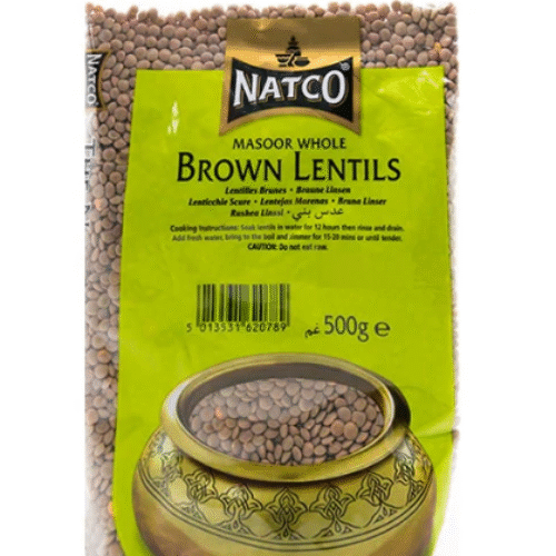 NATCO BROWN LENTILS-500g
