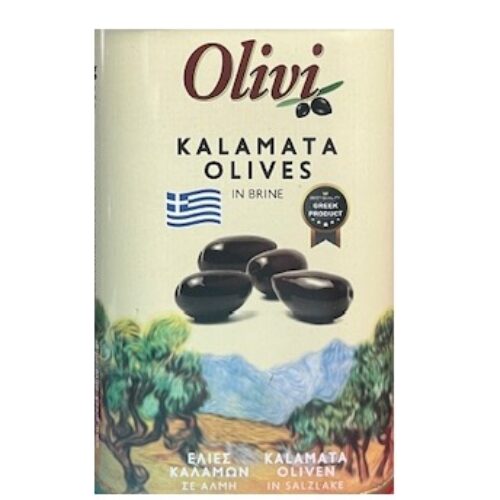 OLIVI KALAMATA OLIES IN BRINE-450g (CAN CONTAINERS )