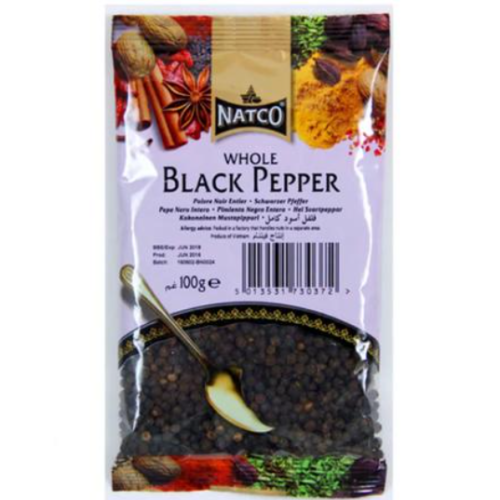 NATCO WHOLE BLACK PEPPER-100g (BAG)